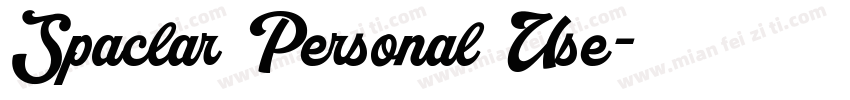 Spaclar Personal Use字体转换